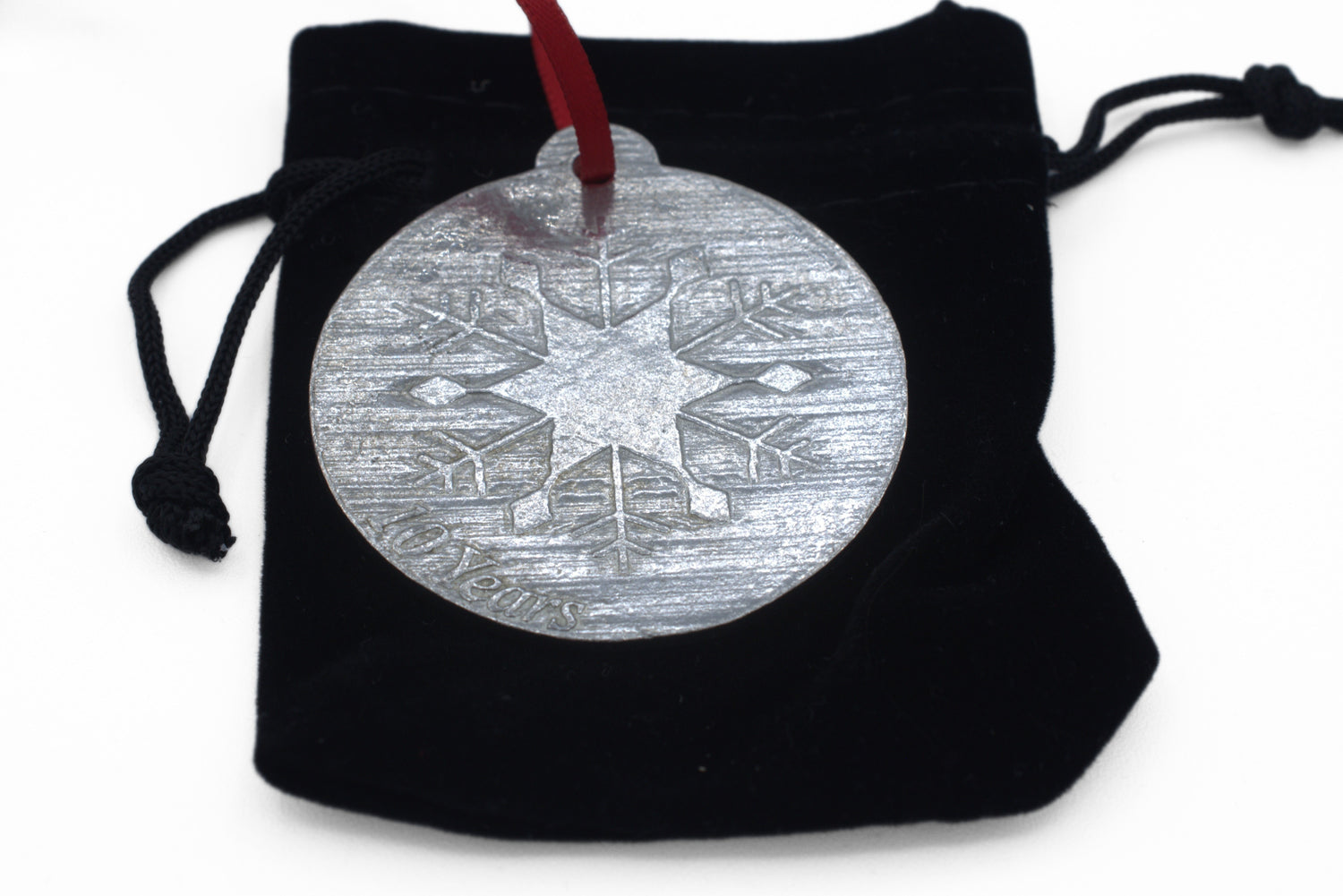10 Year Anniversary - Tin Christmas Snowflake Metal Decoration