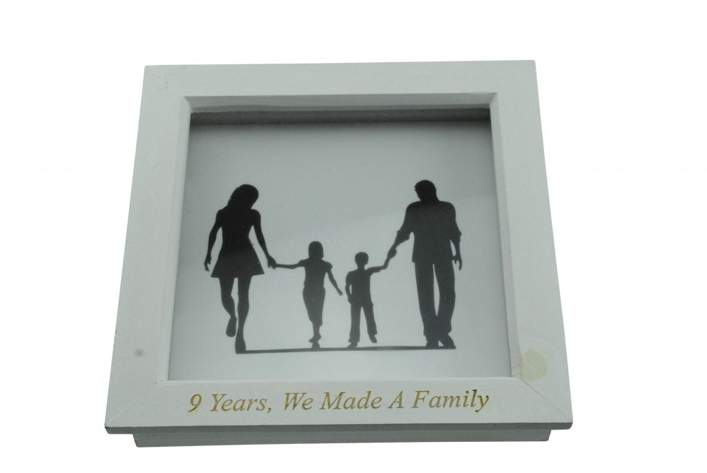 10 Years We Made A Family White Wooden Frame