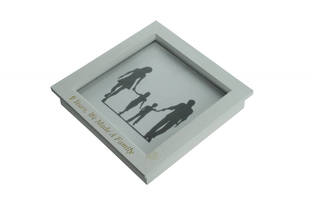 10 Years We Made A Family White Wooden Frame