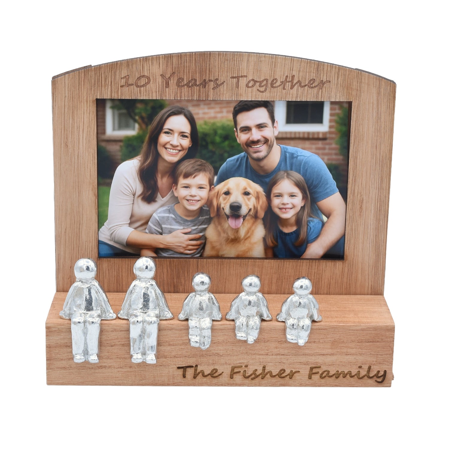 10 Years together Photo frame family , 6x4 Photo, Choose Your Own Family Combination, Christmas, Valentines, Birthdays, Anniversaries