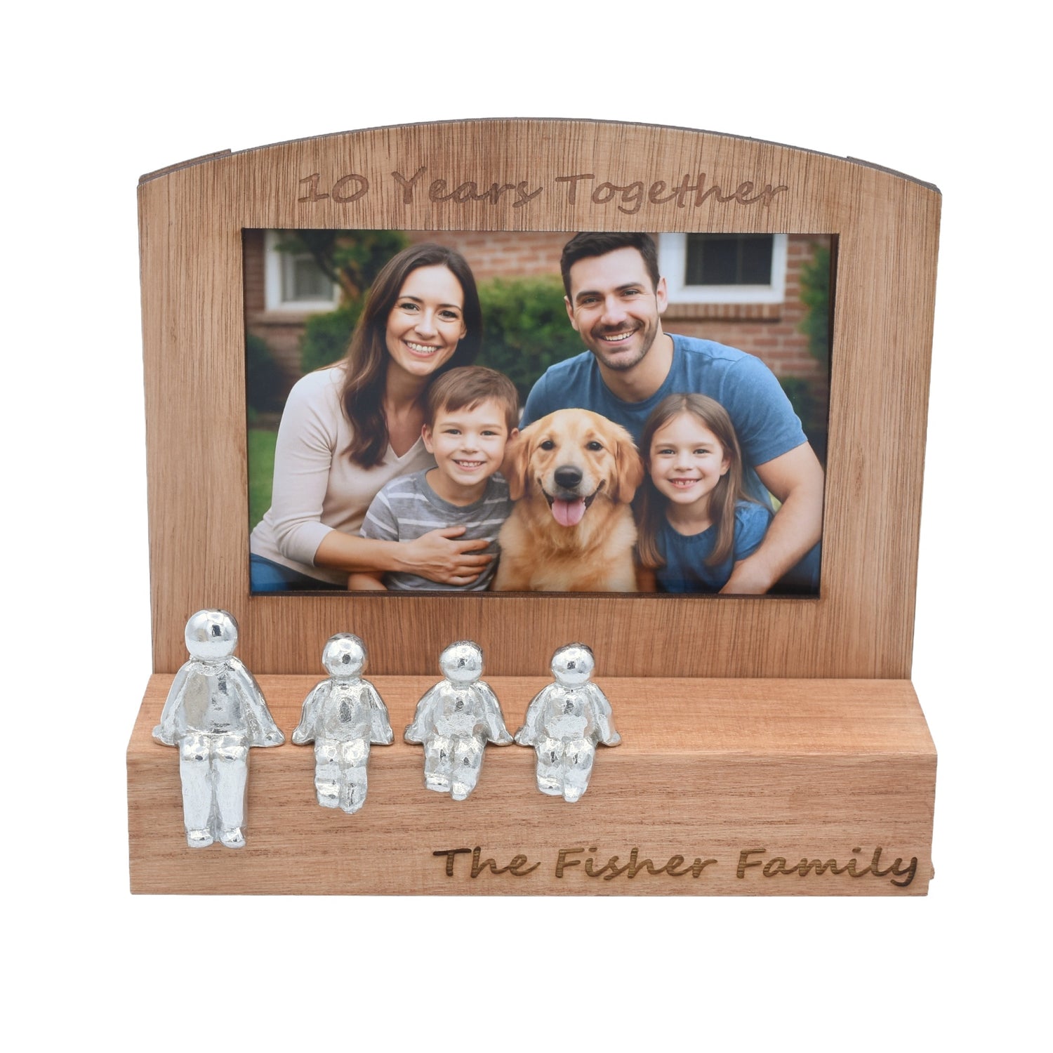 10 Years together Photo frame family , 6x4 Photo, Choose Your Own Family Combination, Christmas, Valentines, Birthdays, Anniversaries