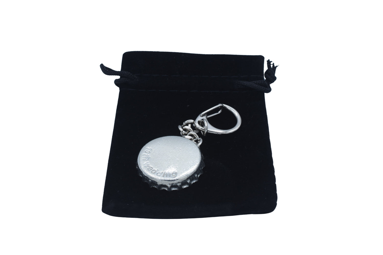 10th Anniversary Tin Bottle Cap Keyring