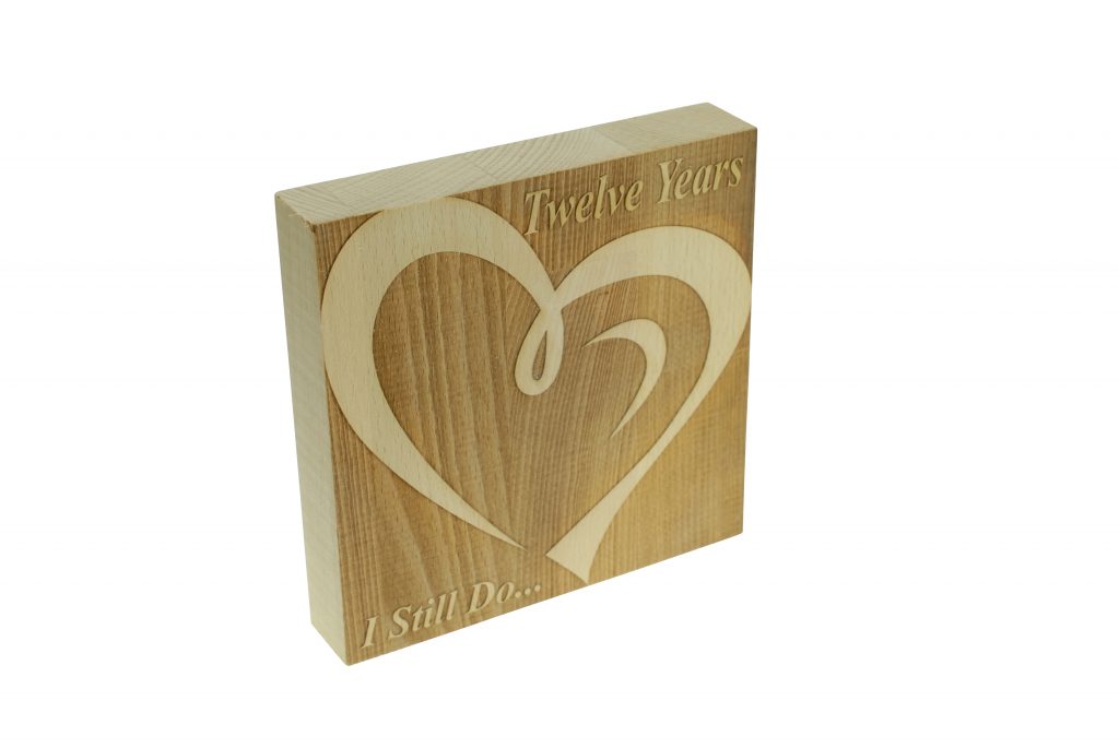 12 Year Anniversary I Still Do - Dark Beech Block