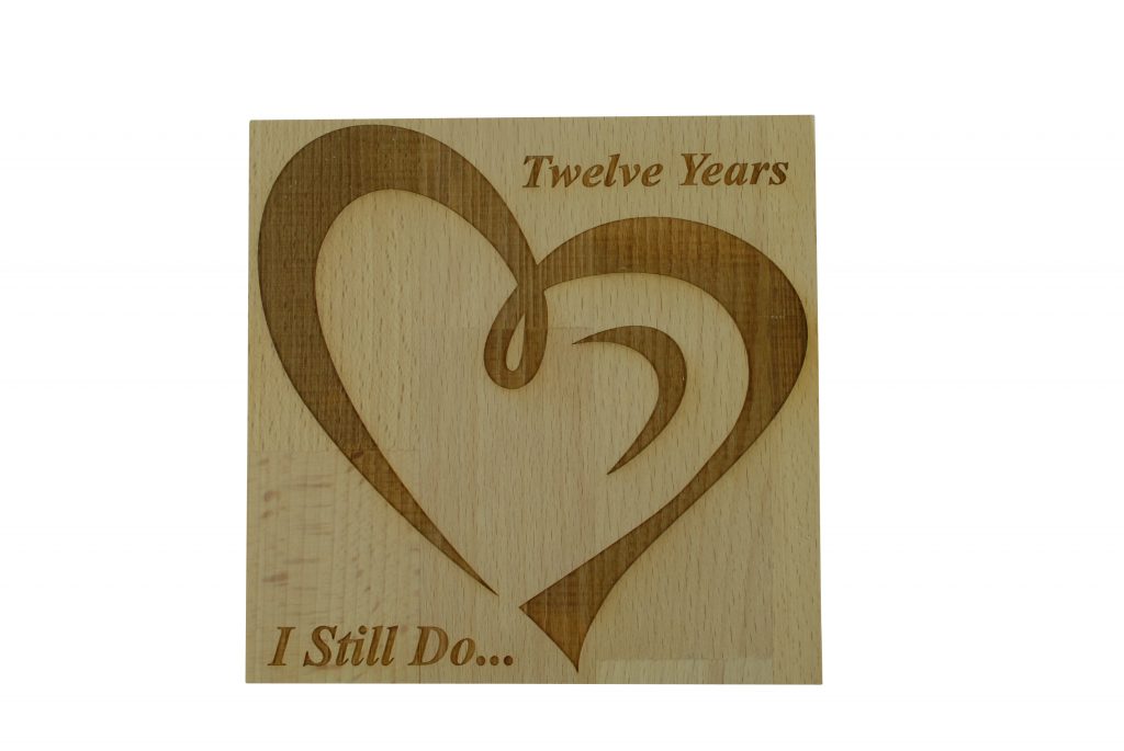 12 Year Anniversary I Still Do - Light Beech Block