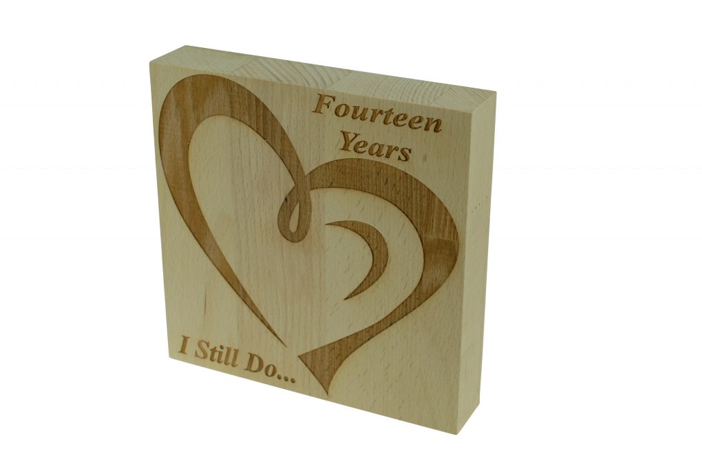 14 Year Anniversary I Still Do - Light Beech Block