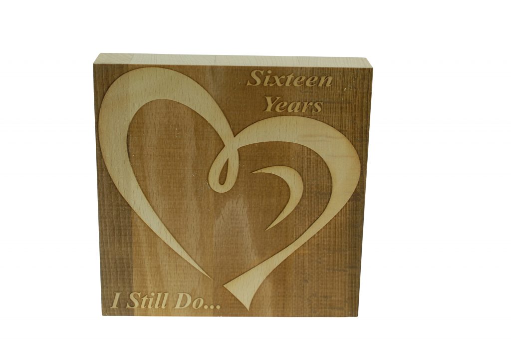 16 Year Anniversary I Still Do - Dark Beech Block