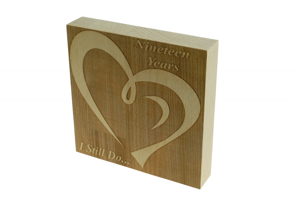 19 Year Anniversary I Still Do - Dark Beech Block