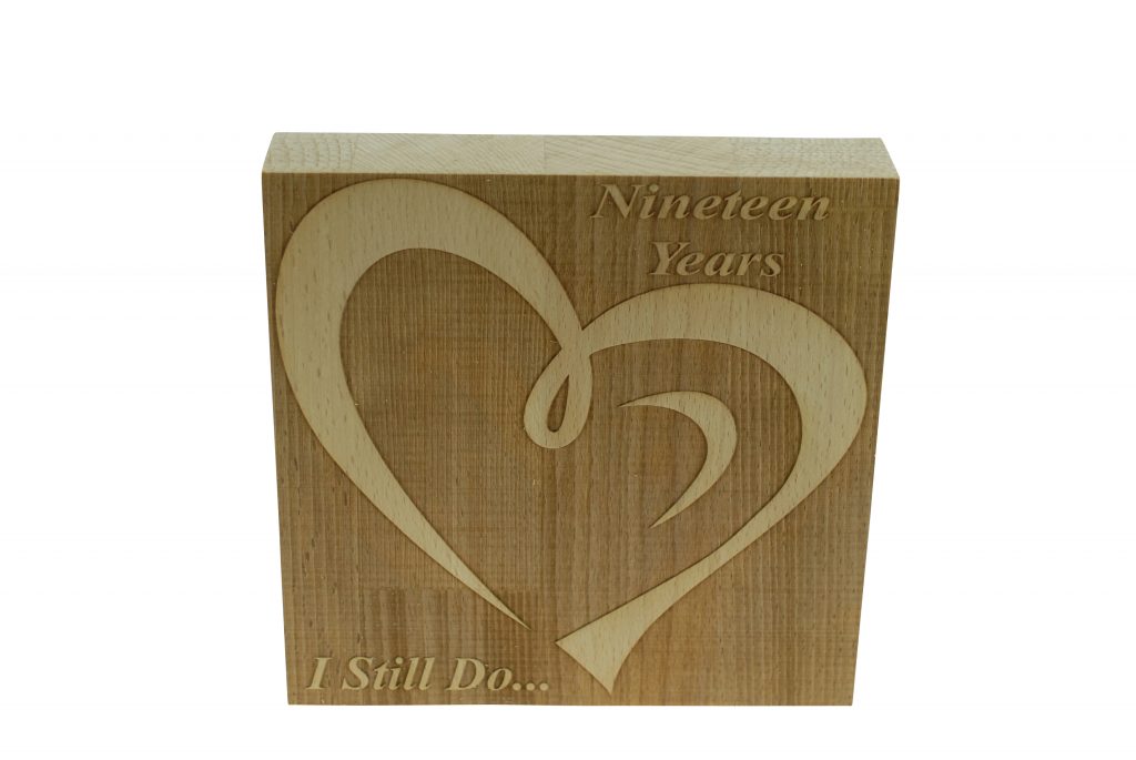 19 Year Anniversary I Still Do - Dark Beech Block