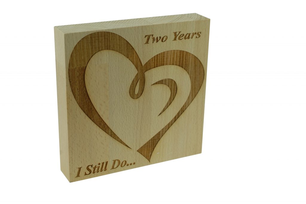 2 Year Anniversary I Still Do - Light Beech Block