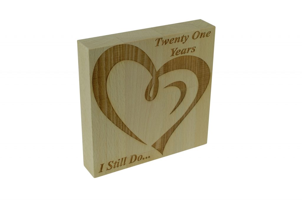 21 Year Anniversary I Still Do - Light Beech Block