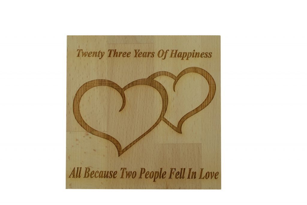 23 Years of Happiness Beech Block