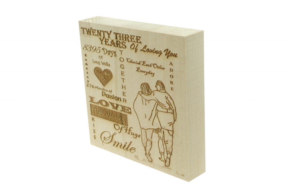 23 Years of Loving You Wooden Block