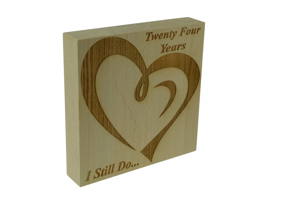 24 Year Anniversary I Still Do - Light Beech Block
