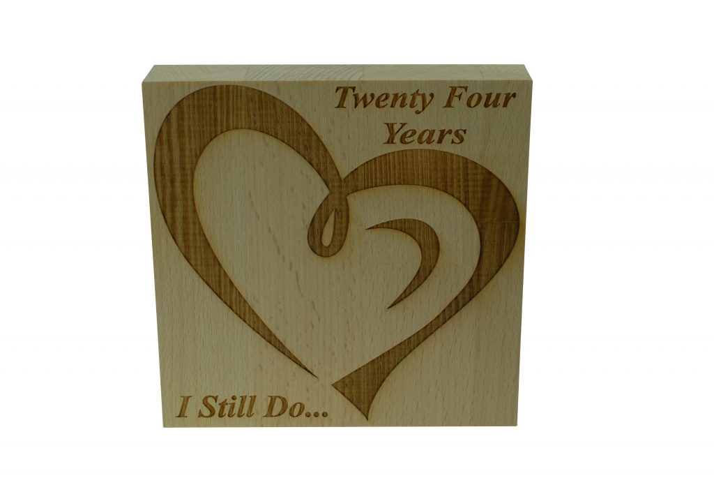 24 Year Anniversary I Still Do - Light Beech Block