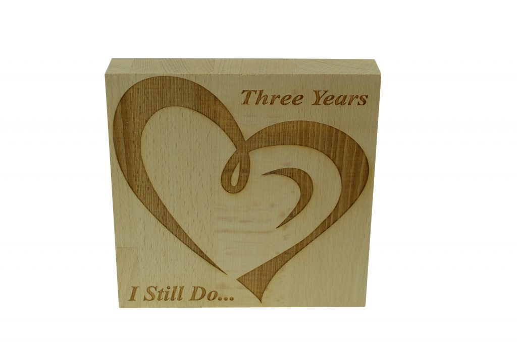 3 Year Anniversary I Still Do - Light Beech Block