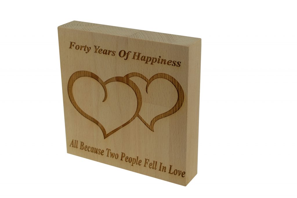 4 Years of Happiness Beech Block