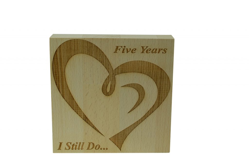5 Year Anniversary I Still Do - Light Beech Block (Wood Anniversary)