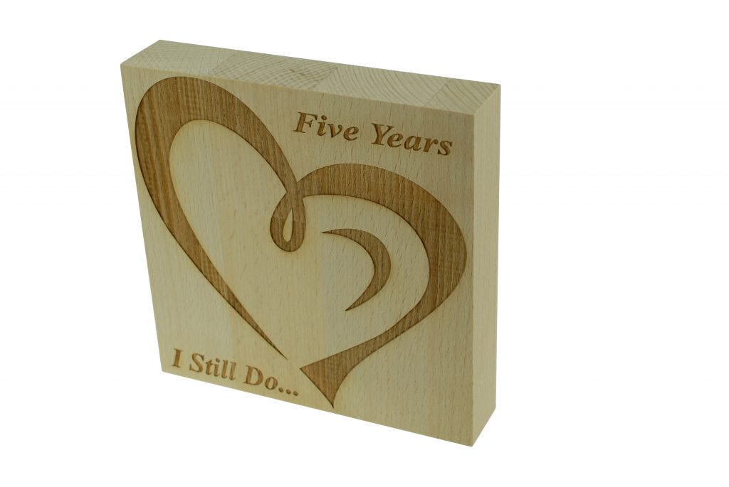 5 Year Anniversary I Still Do - Light Beech Block (Wood Anniversary)