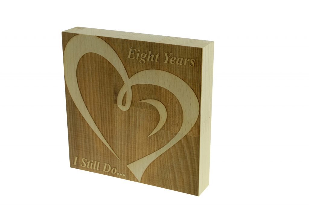 8 Year Anniversary I Still Do - Dark Beech Block