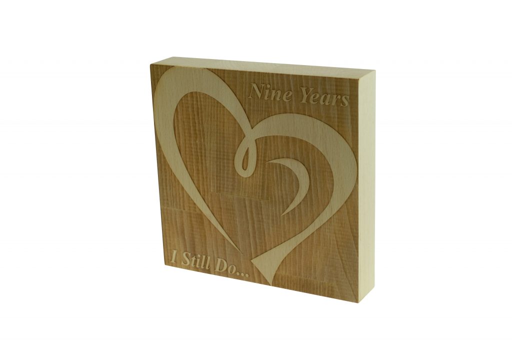 9 Year Anniversary I Still Do - Dark Beech Block