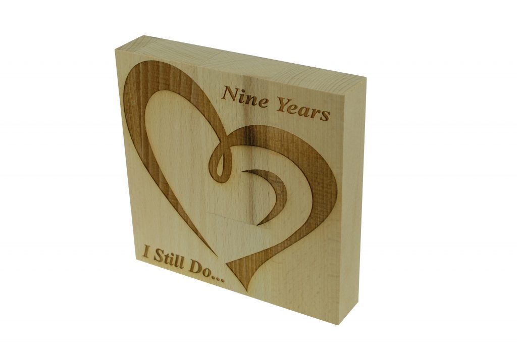 9 Year Anniversary I Still Do - Light Beech Block