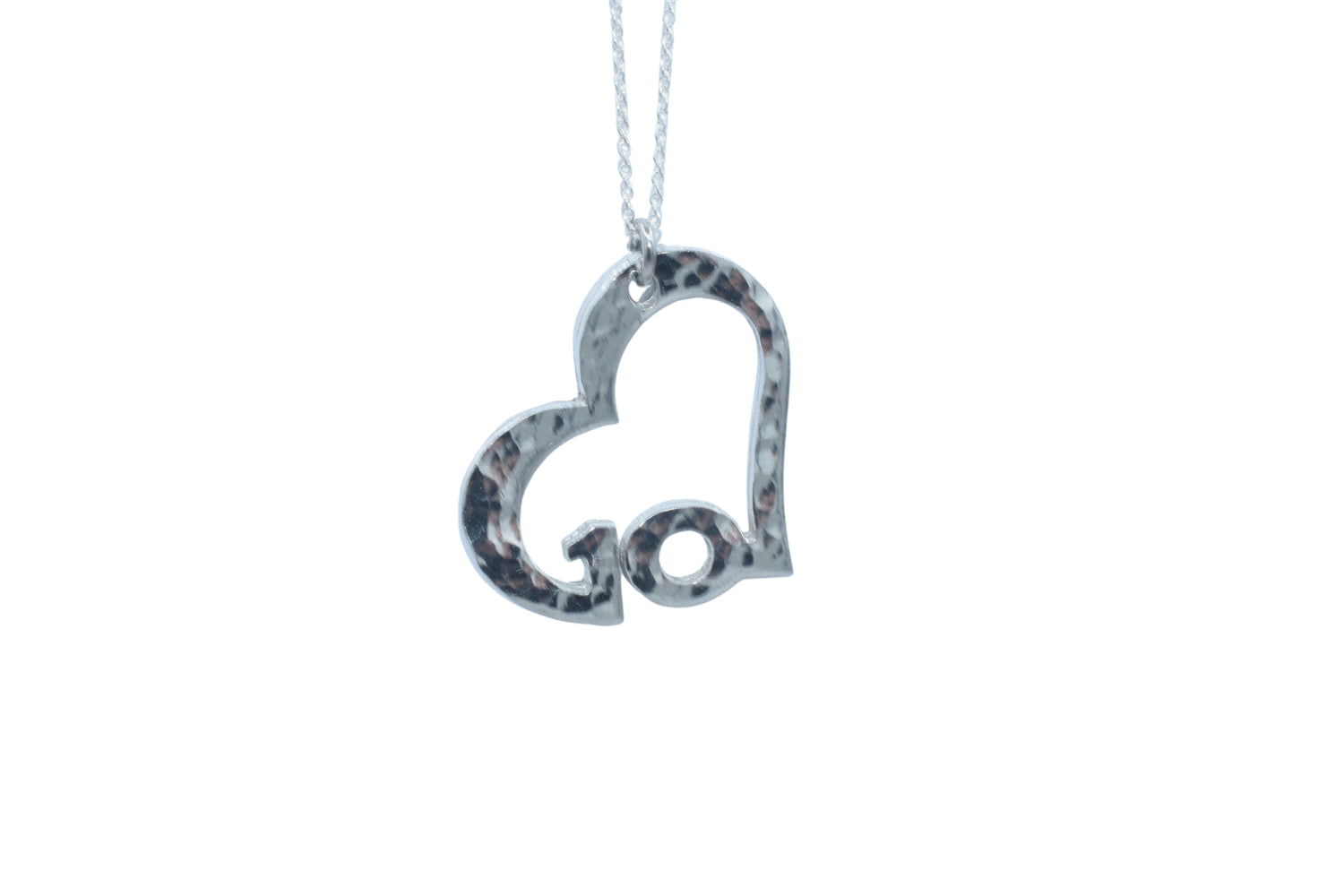 Beaten Cut-out Tin 10 Heart Pendant