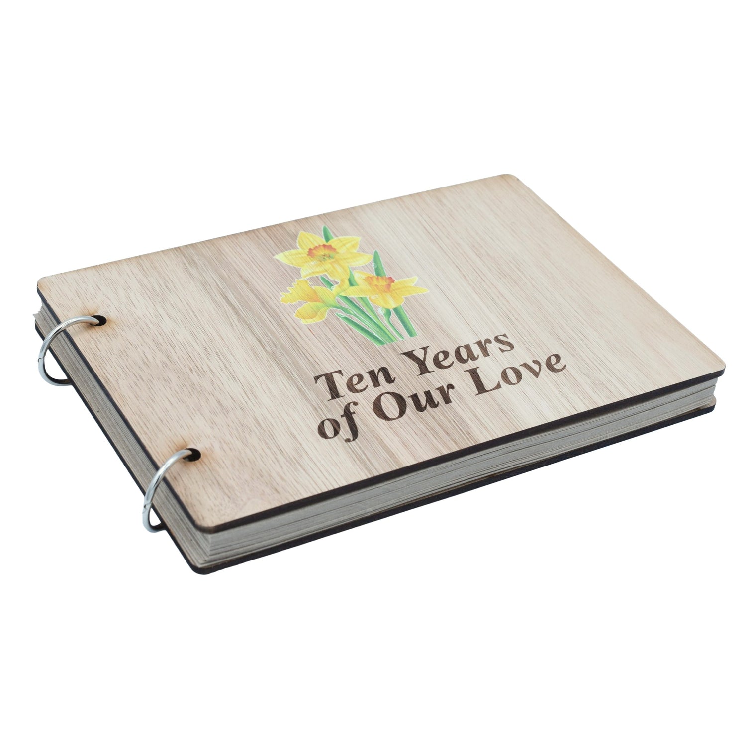 Daffodil 10th Wedding Anniversary Scrapbook