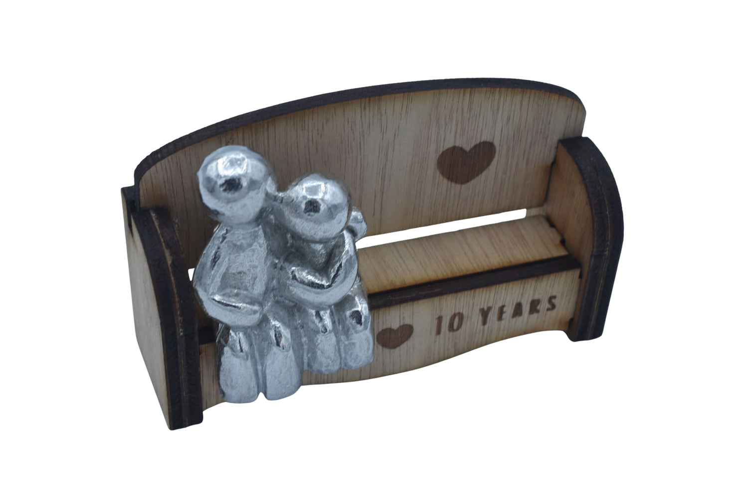 Cuddling Couple on Sofa - 10 Year Anniversary Gift