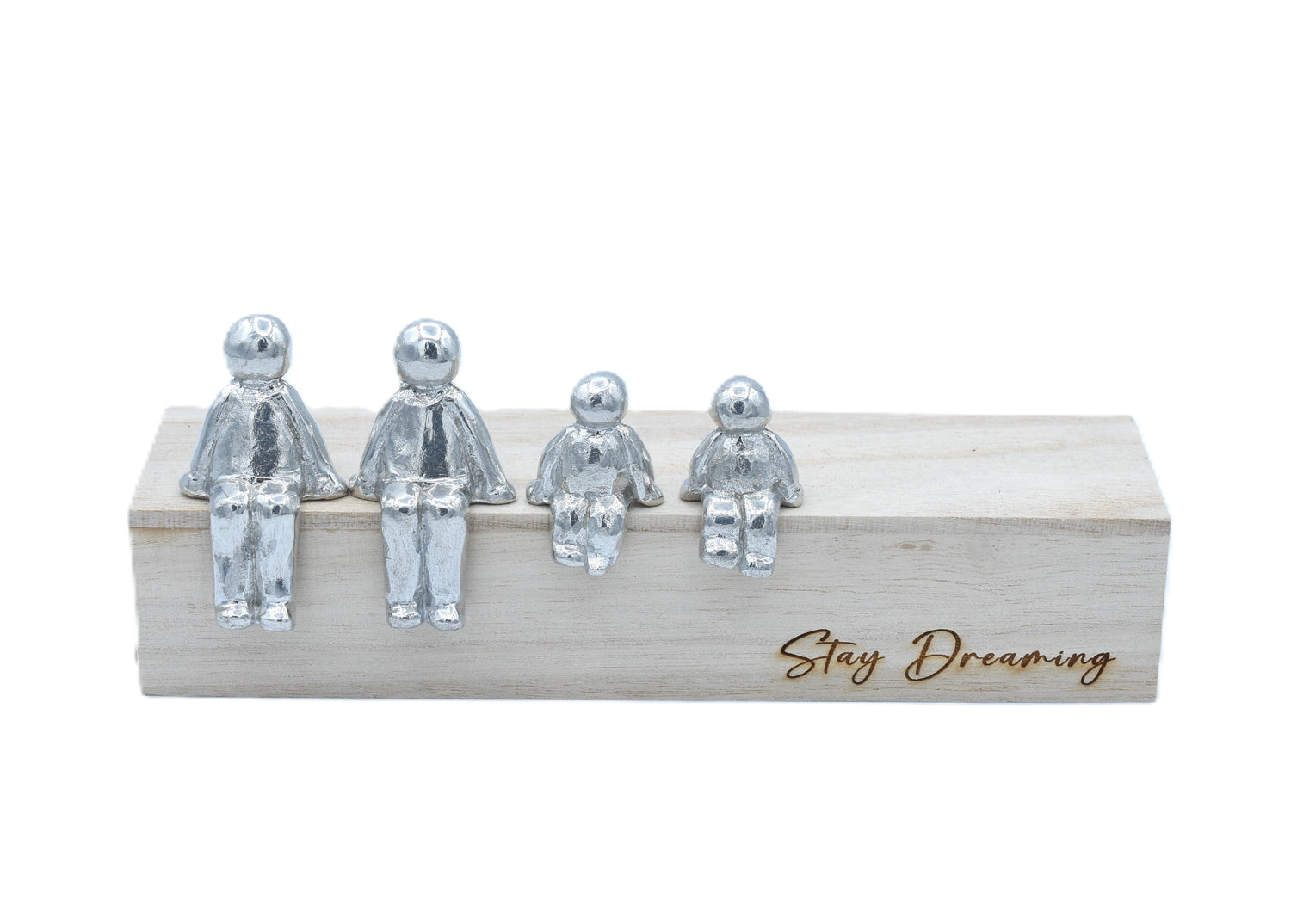 Personalised Choose Your Own Family Combination Metal Sculpture Figurines. Choose Your Own Phrase.