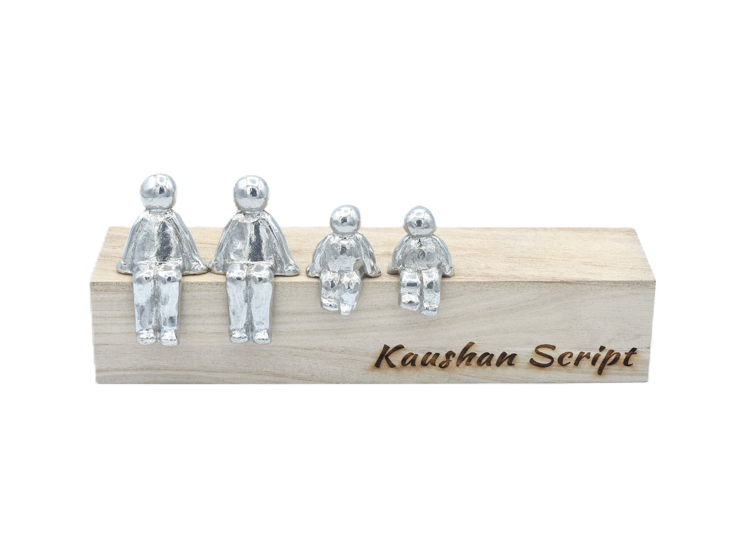 Personalised Choose Your Own Family Combination Metal Sculpture Figurines. Choose Your Own Phrase.