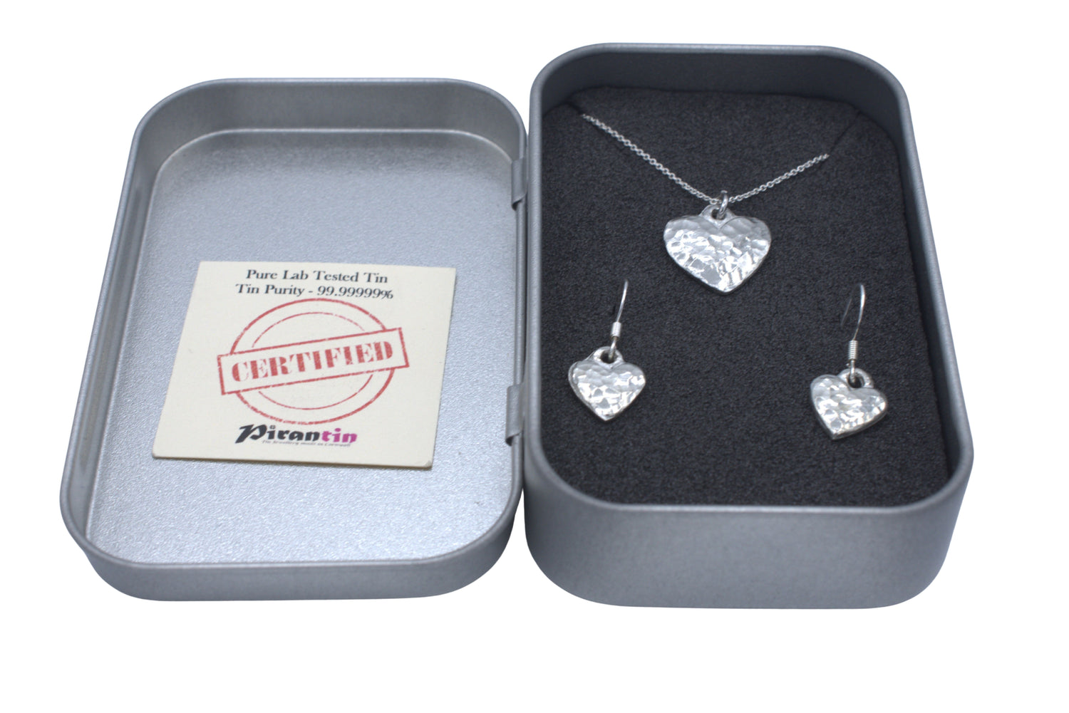 Tin Beaten Heart Matching Set