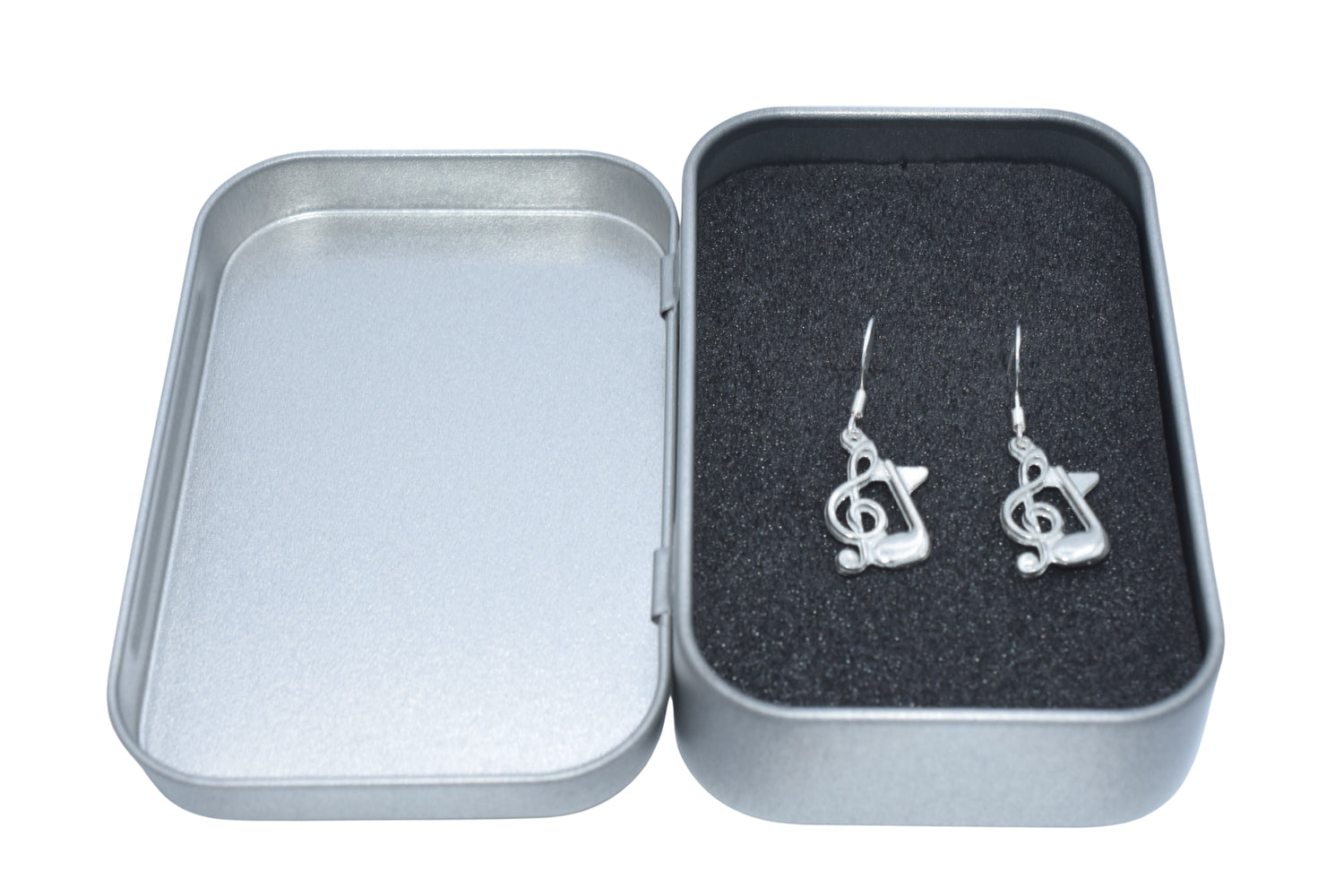 Tin Music Note Earrings