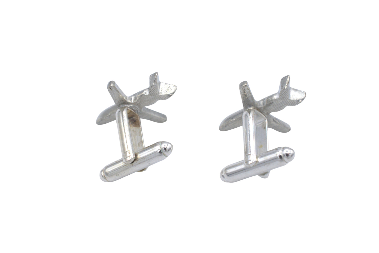 Tin Plane Cufflinks - flying into your 10th Wedding anniversary