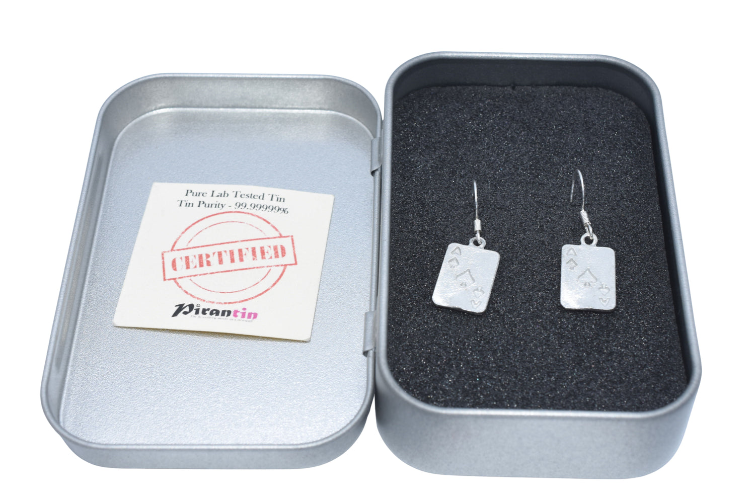 Tin Playing Card Earrings
