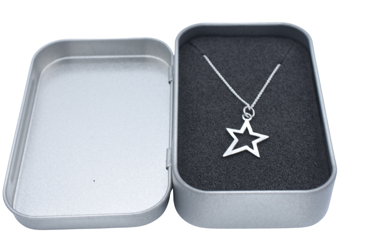 Tin Star Cut Out Pendant Necklace