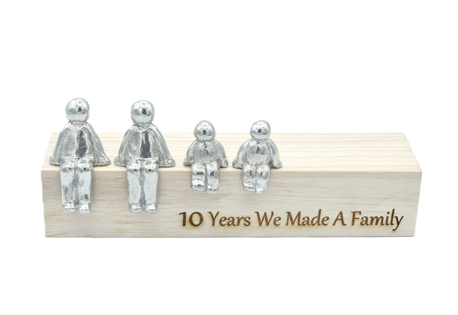 We Made A Family - Tin Sculpture Figurines 10th Anniversary Decoration