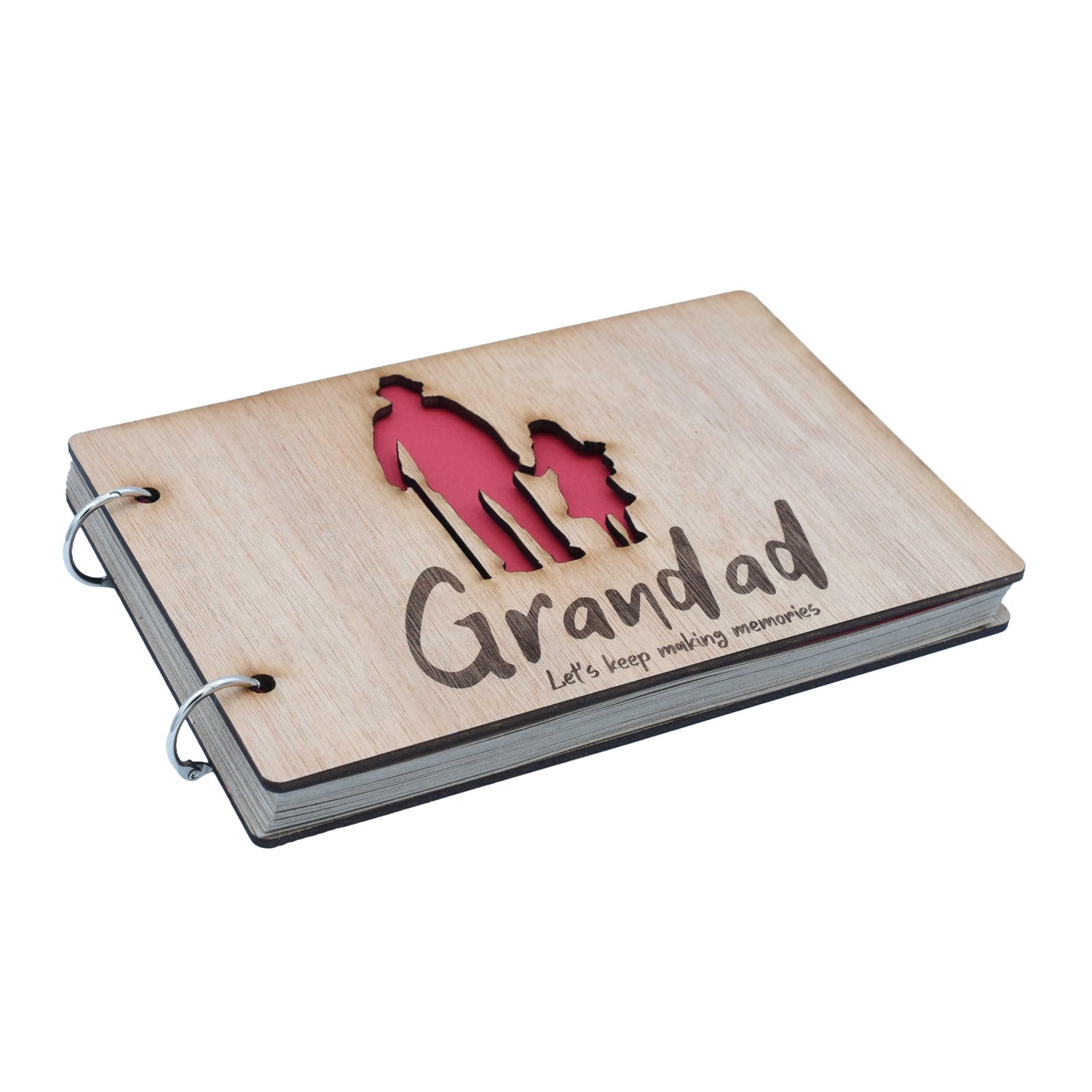 Grandad Let's Keep Making Memories- Grandad and Granddaughter - Scrapbook, Photo album or Notebook. Fathers day or Birthday Gifts.