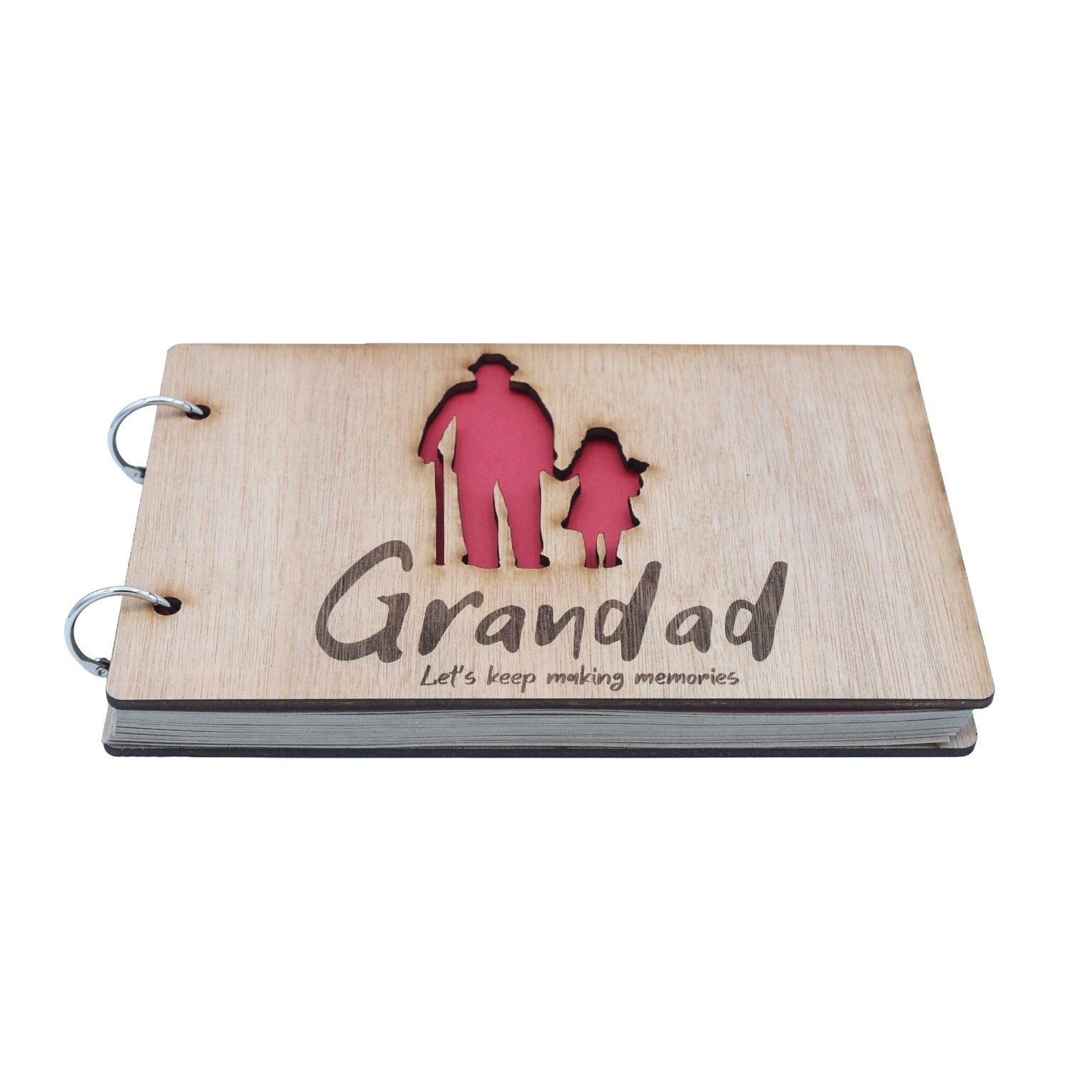Grandad Let's Keep Making Memories- Grandad and Granddaughter - Scrapbook, Photo album or Notebook. Fathers day or Birthday Gifts.