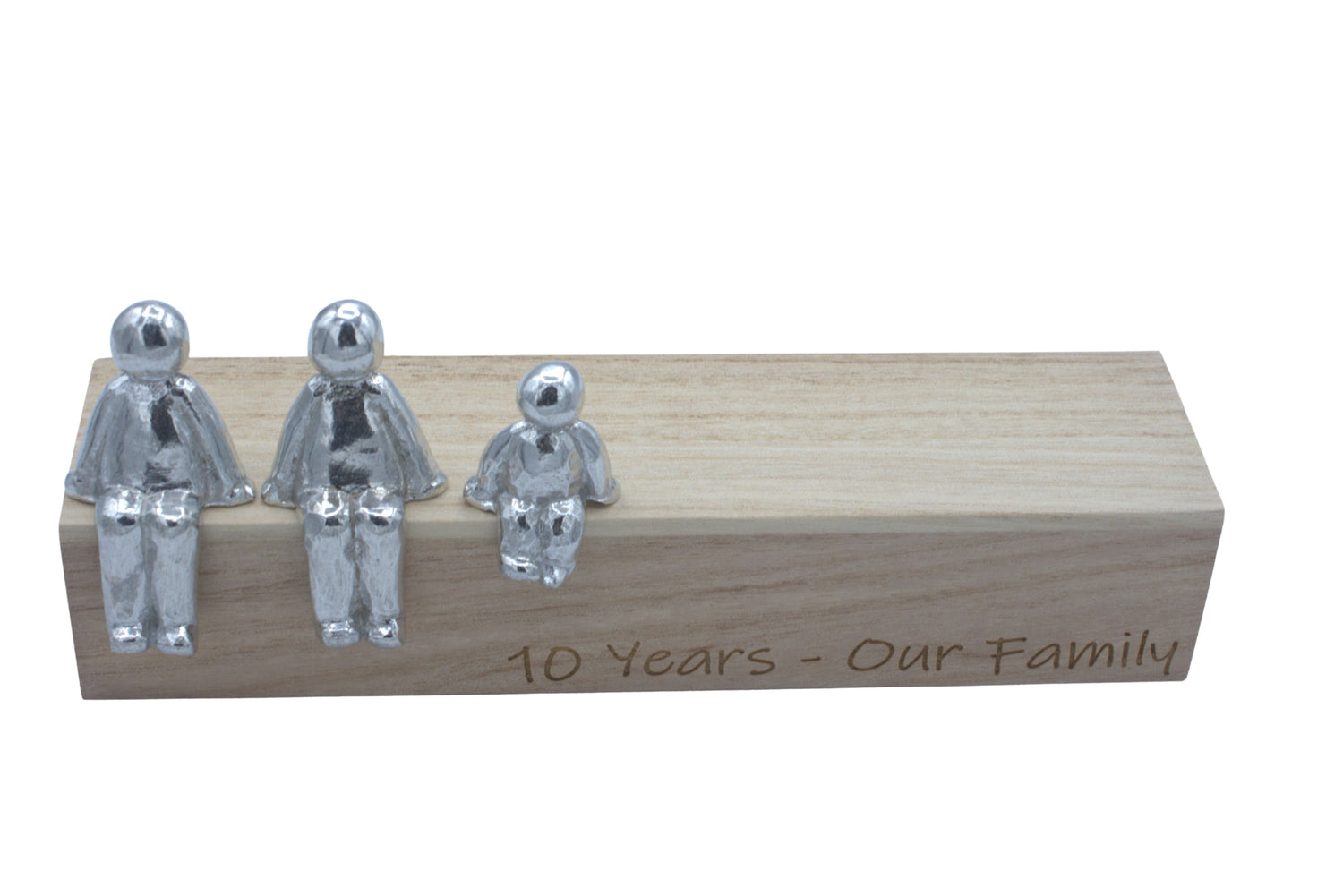 10 Years Our Family - Tin Sculpture Figurines 10th Anniversary Decoration