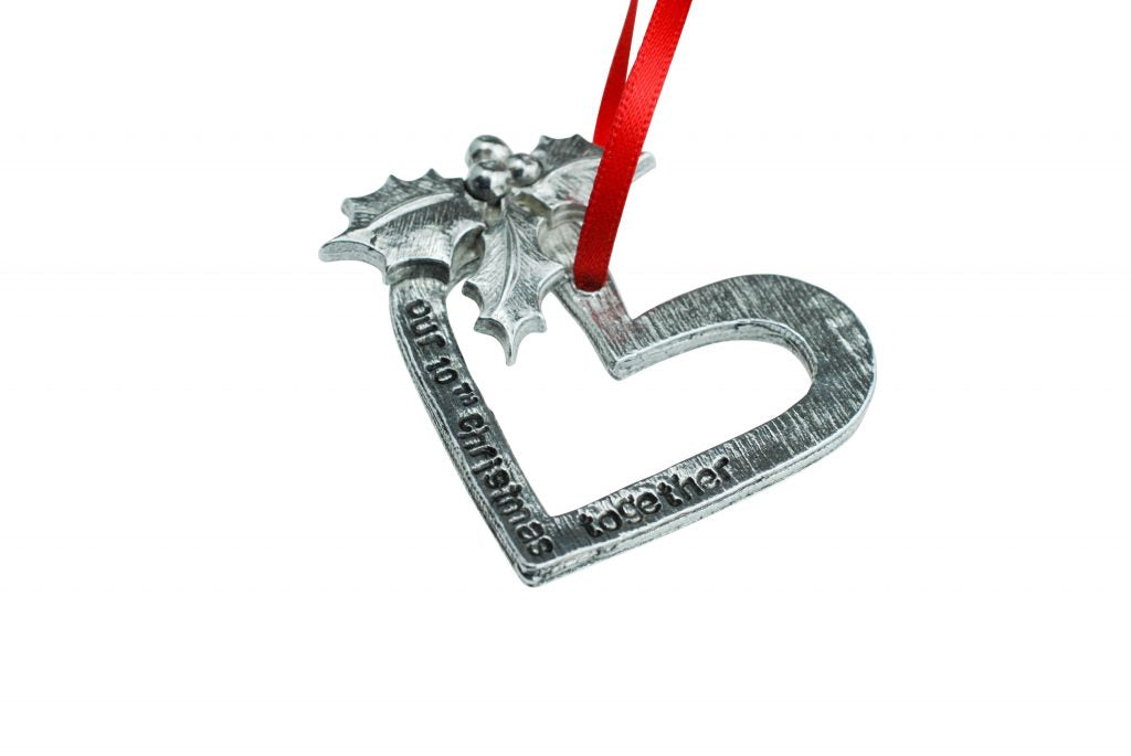 10 Years Together 10th Anniversary Hanging Tree Decoration