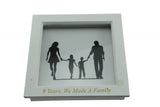 10 Years We Made A Family White Wooden Frame