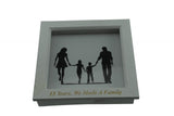 13 Years We Made A Family White Wooden Frame