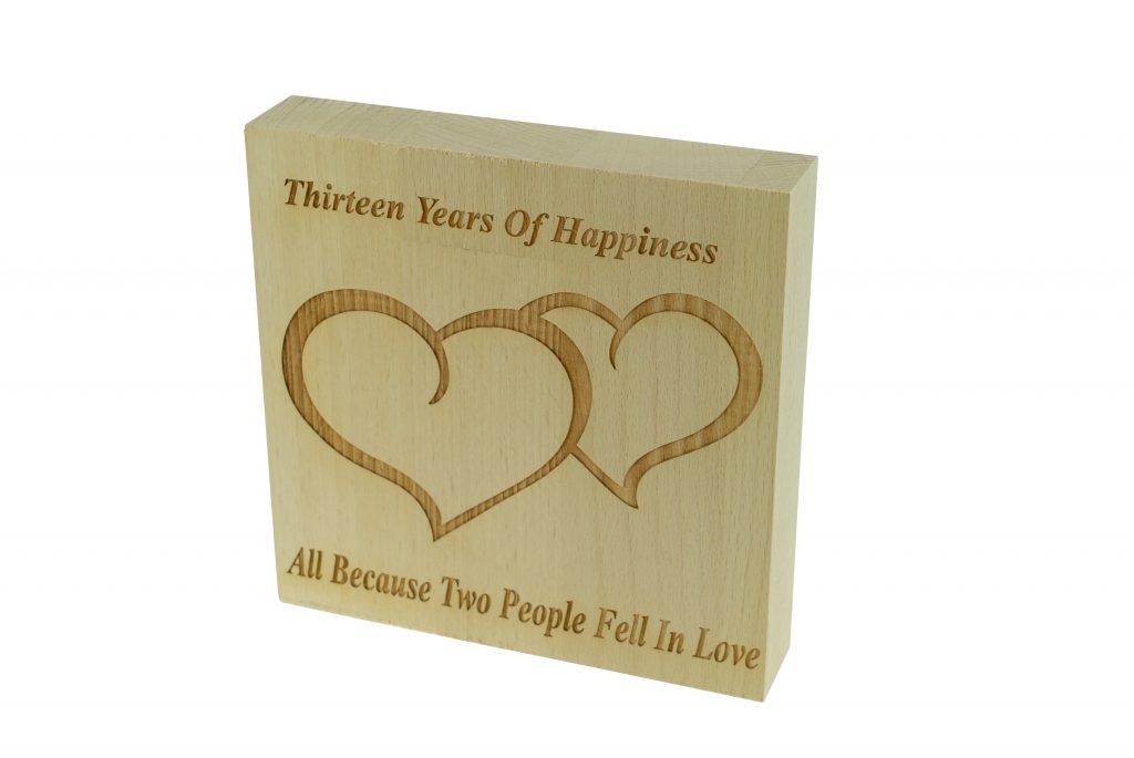 13 Years of Happiness Beech Block
