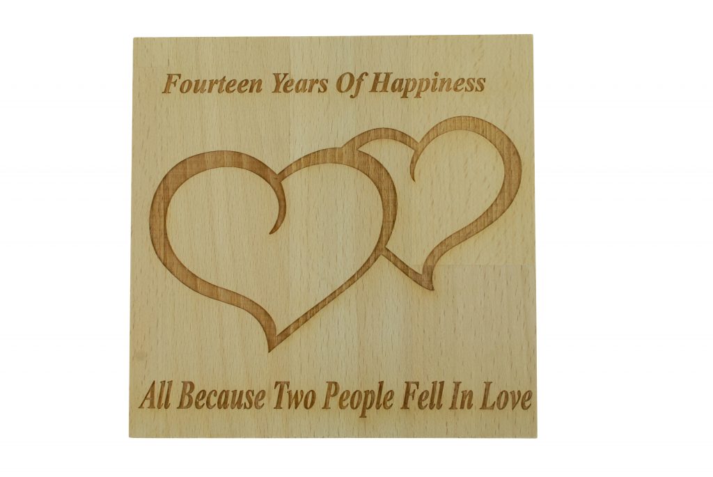 14 Years of Happiness Beech Block