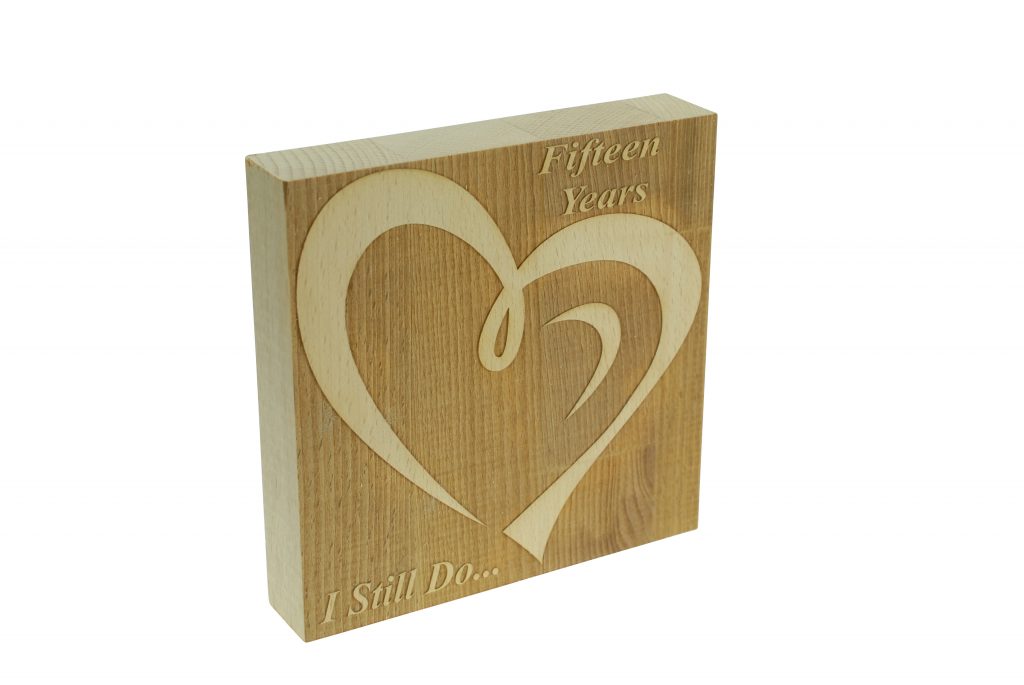 15 Year Anniversary I Still Do - Dark Beech Block