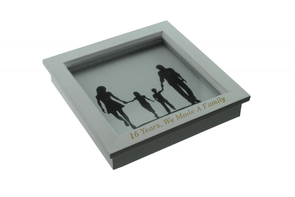 16 Years We Made A Family White Wooden Frame