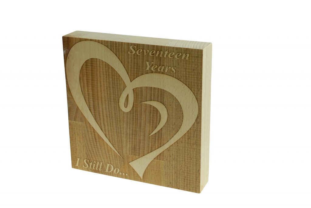 17 Year Anniversary I Still Do - Dark Beech Block