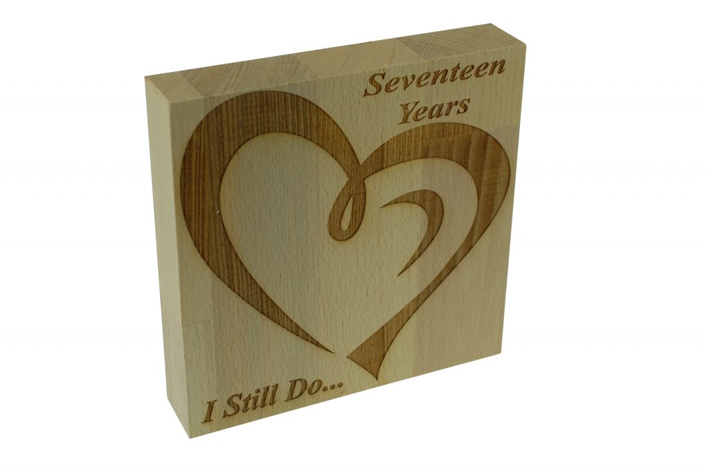 17 Year Anniversary I Still Do - Light Beech Block