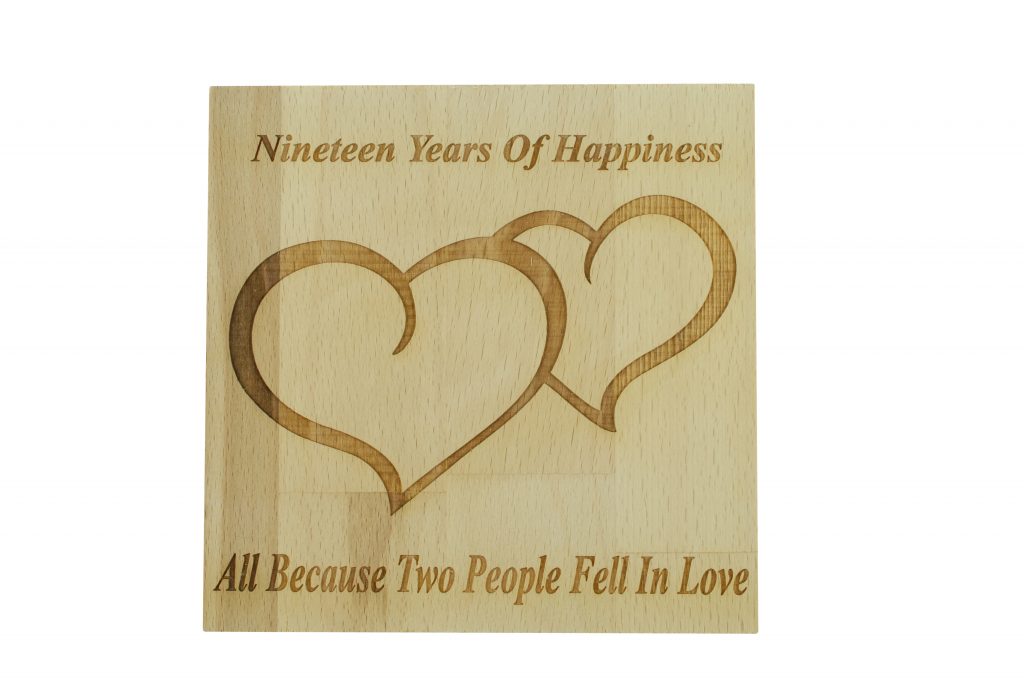 19 Years of Happiness Beech Block