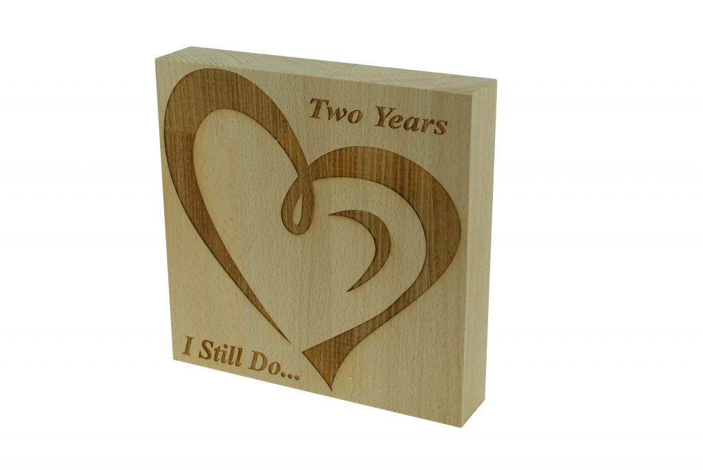 2 Year Anniversary I Still Do - Light Beech Block